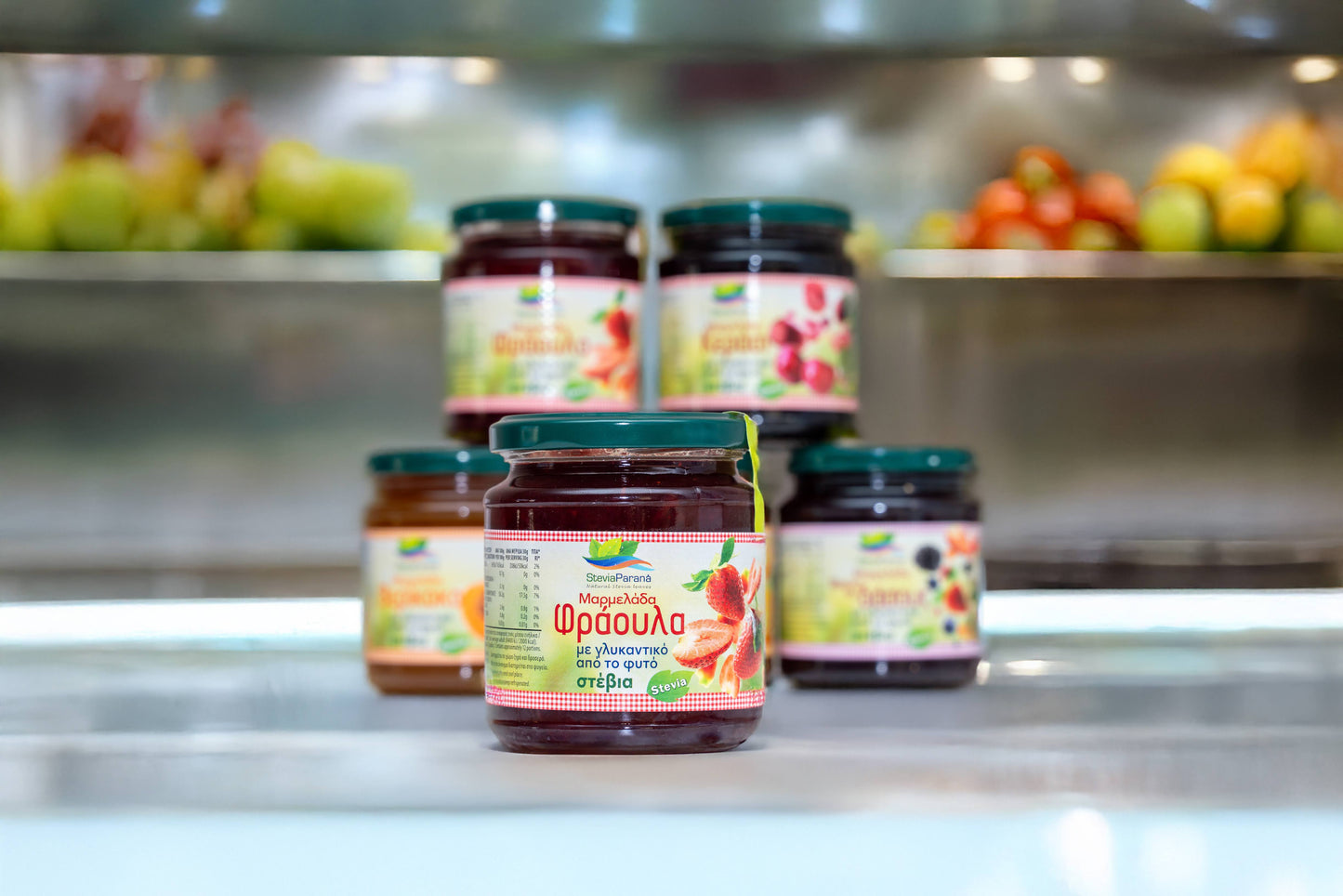 Μαρμελάδες Stevia Parana Σε 5 Γεύσεις 370gr