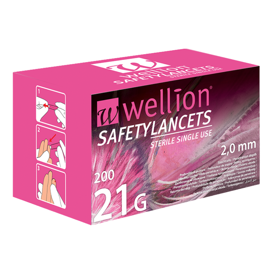 Wellion Safety Σκαρφιστήρες 21G (200τμχ) - Για Σκύλους & Γάτες