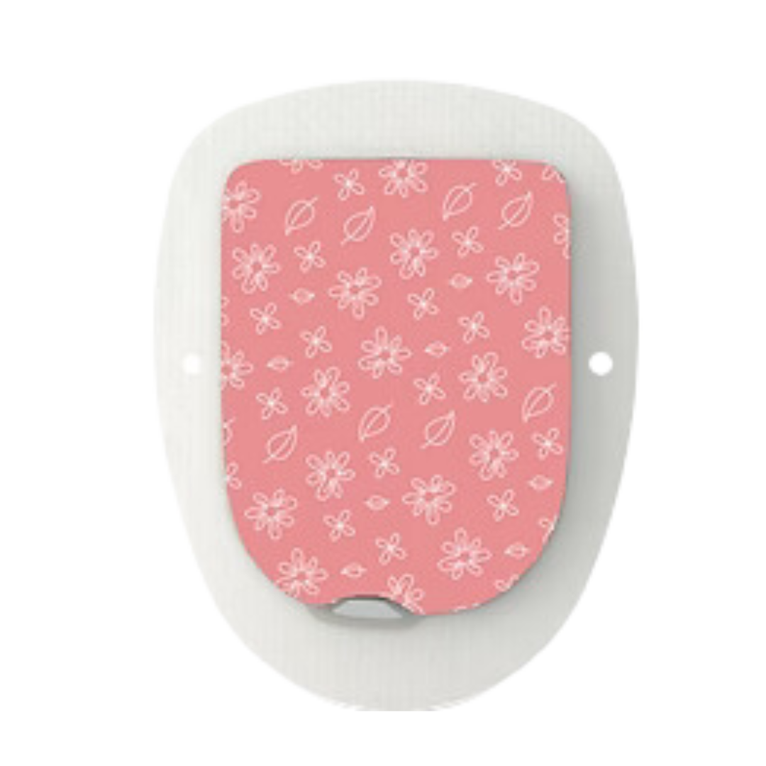 Διακοσμητικά αυτοκόλλητα για Omnipod - Pink flowers stickers