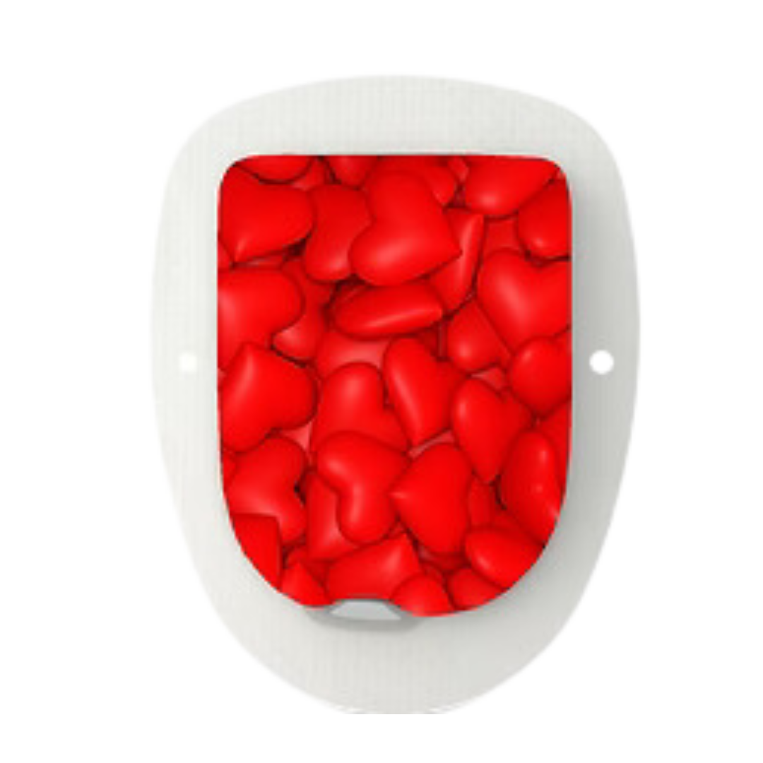 Διακοσμητικά αυτοκόλλητα για Omnipod - Red Heart Stickers