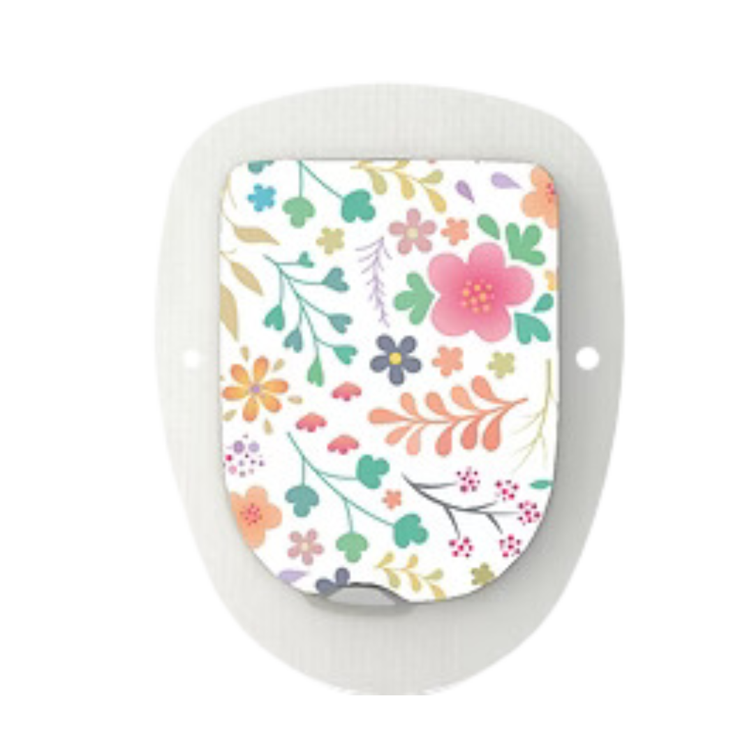 Διακοσμητικά αυτοκόλλητα για Omnipod - Colorful flower stickers