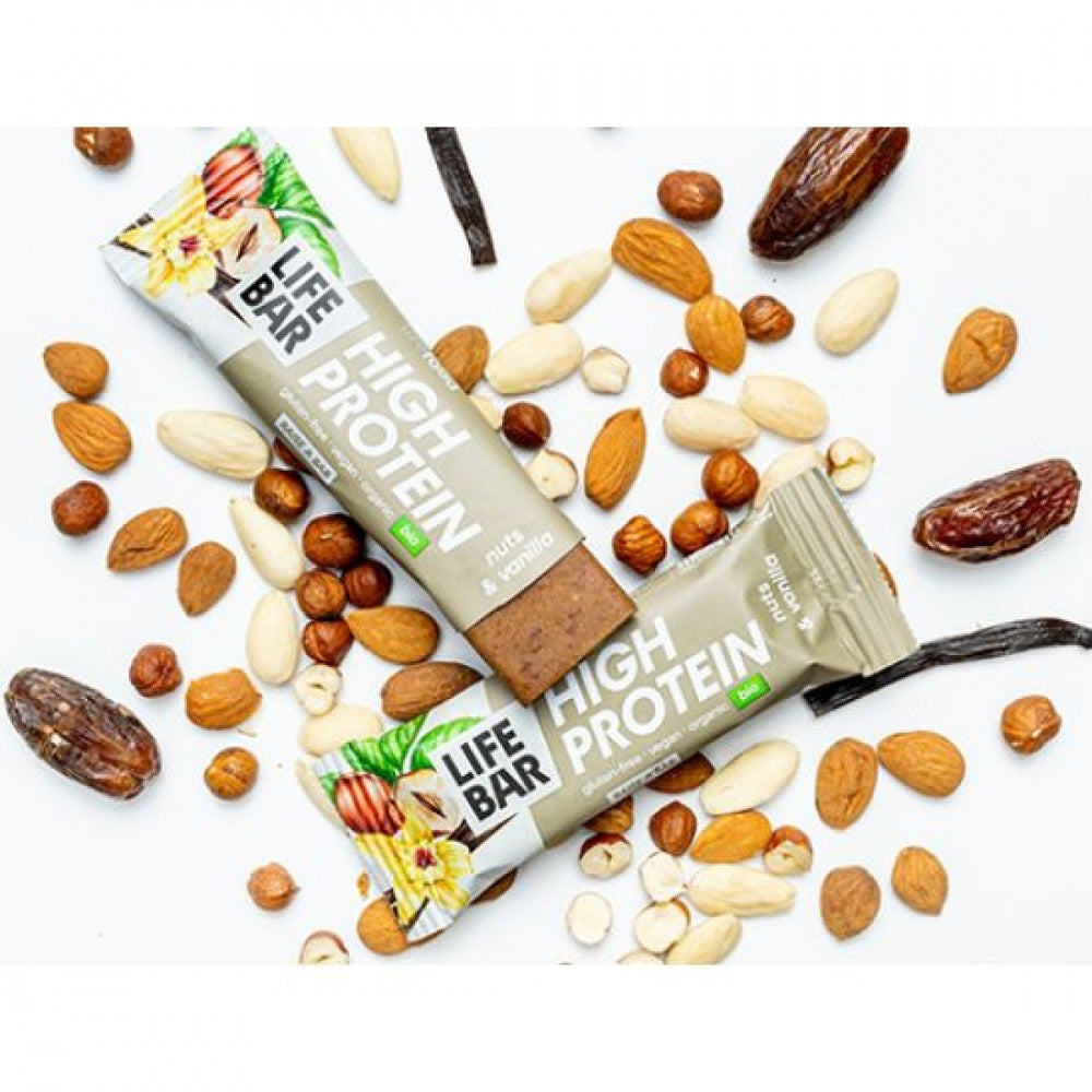 Μπάρα Υψηλή Πρωτεΐνη με Φουντούκια & Βανίλια 40gr