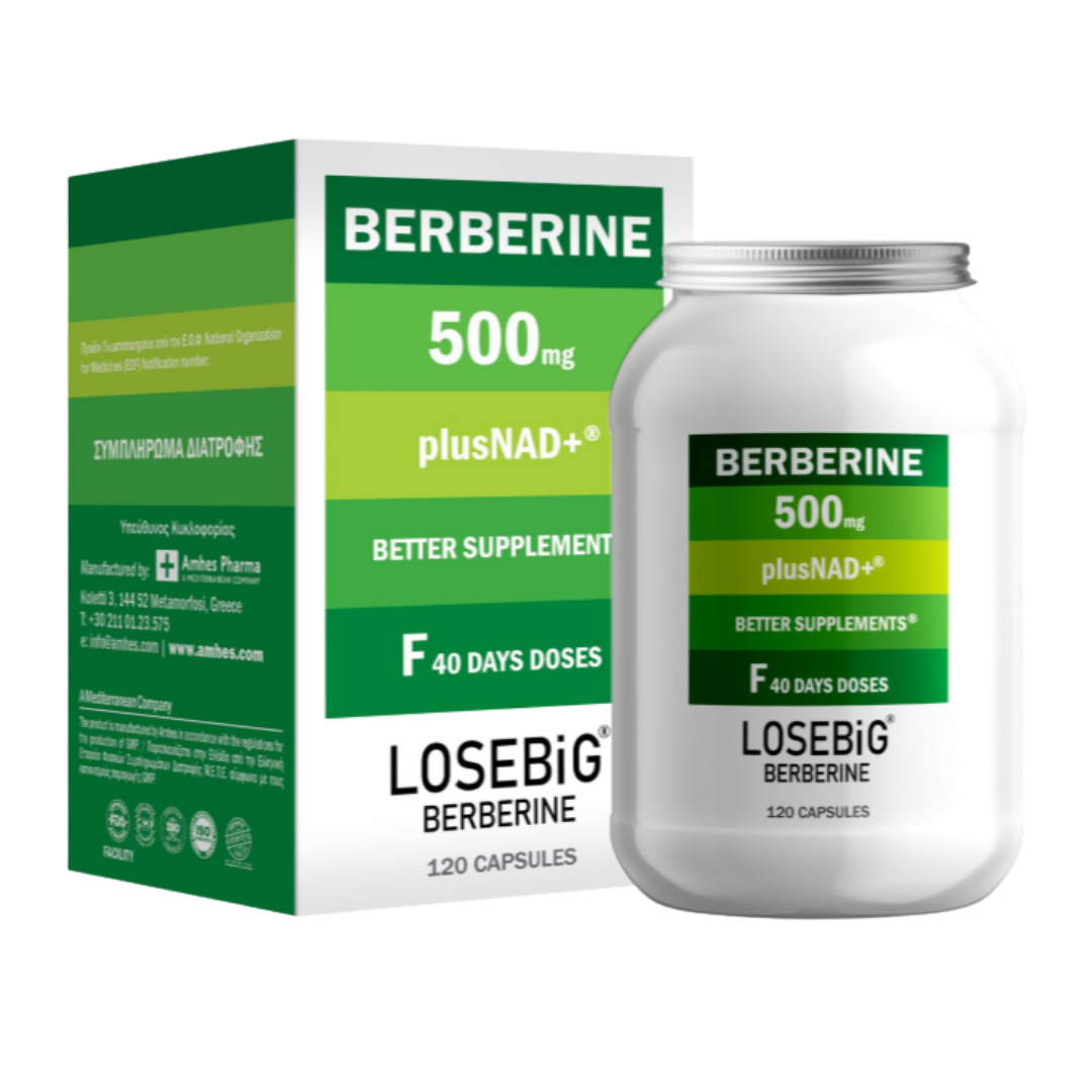 LOSEBiG Berberine 500mg Plus Nad 120caps