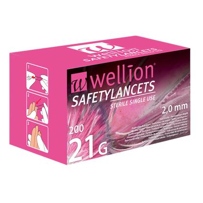 Wellion Safety Σκαρφιστήρες 21G (200 τμχ) για Μέτρηση Γλυκόζης σε Σκύλους & Γάτες
