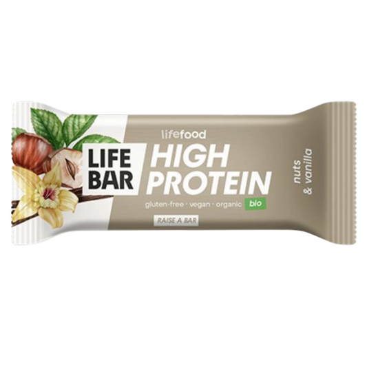 Μπάρα Υψηλή Πρωτεΐνη με Φουντούκια & Βανίλια 40gr