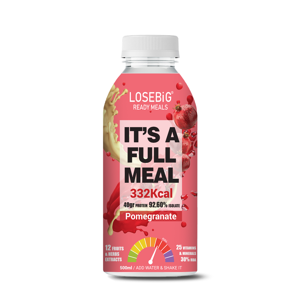 LOSEBiG Pomegranate – Πλήρες Υγιεινό Γεύμα για τον Έλεγχο του Σωματικού Βάρους, 332 Kcal