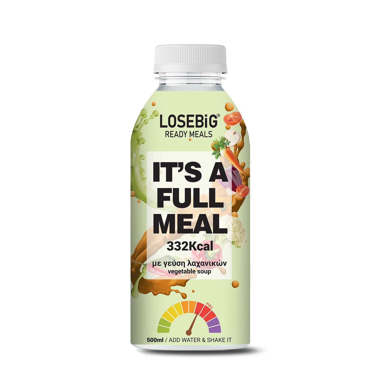 LOSEBiG Vegetable – Πλήρες Υγιεινό Γεύμα για τον Έλεγχο του Σωματικού Βάρους, 332 Kcal