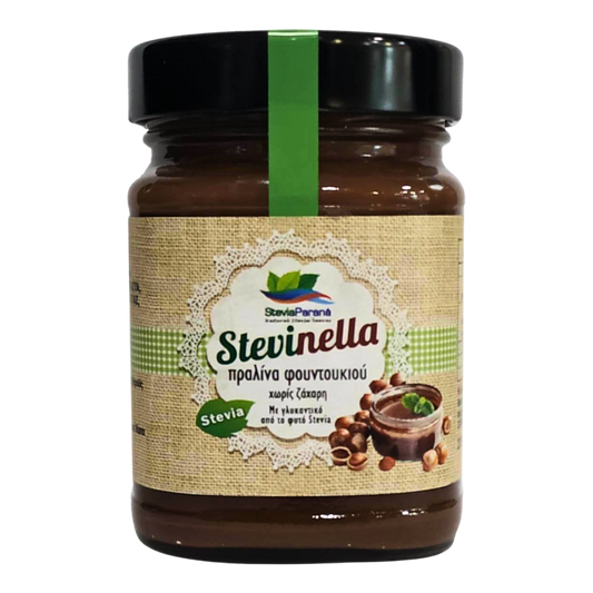 Stevia Parana Πραλίνα Stevinella Φουντουκιού Χωρίς Προσθήκη Ζάχαρης 275gr