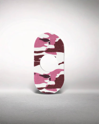 Αυτοκόλλητα (9,5x4,5cm) - Μεγάλη Οπή, 2 τεμάχια Pink Camo