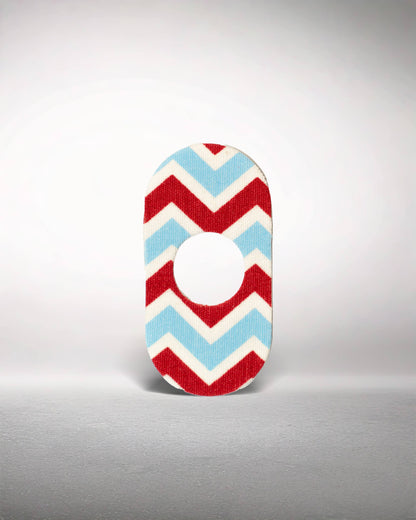 Αυτοκόλλητα (9,5x4,5cm) - Μεγάλη Οπή, 2 τεμάχια Blue Red