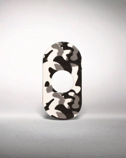 Αυτοκόλλητα (9,5x4,5cm) - Μεγάλη Οπή, 2 τεμάχια Grey Camo