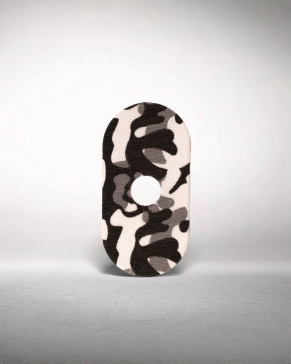 Αυτοκόλλητα (9,5x4,5cm) - Μικρή Οπή, 2 τεμάχια Grey Camo
