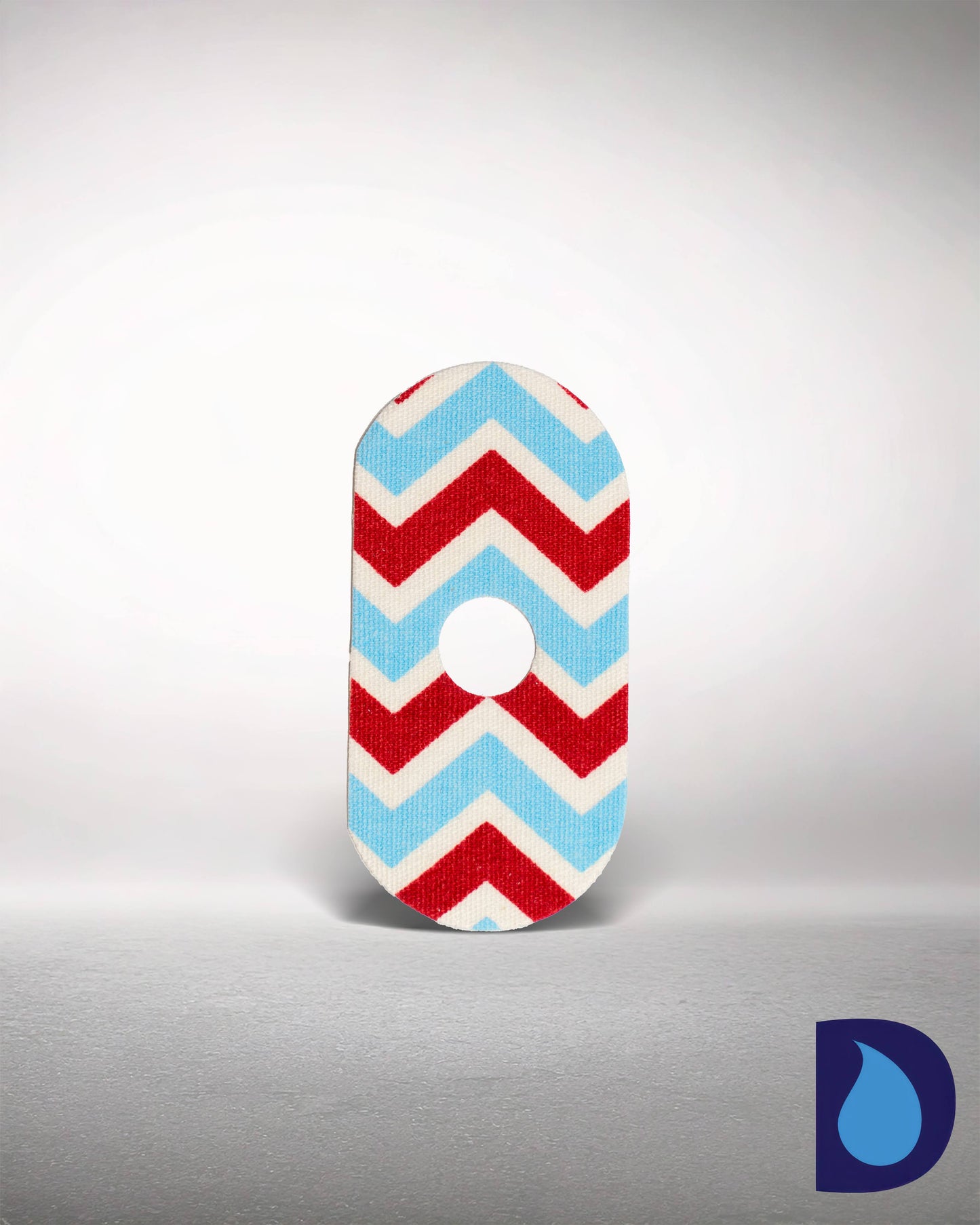 Αυτοκόλλητα (9,5x4,5cm) - Μικρή Οπή, 2 τεμάχια Blue Red
