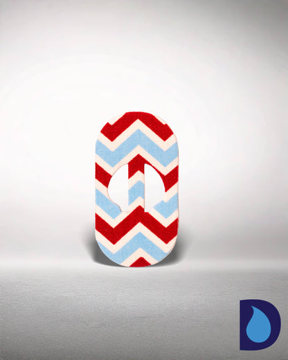 Αυτοκόλλητα (9,5x4,5cm) - Συσκευασία 2 τεμαχίων Blue Red