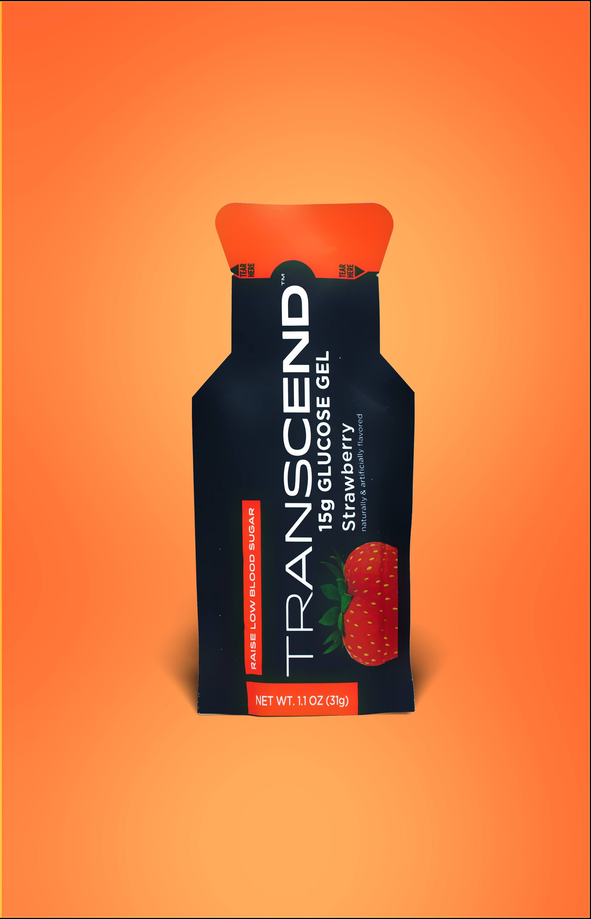 Transcend Glucose Gel Τζελ Γλυκόζης, Φράουλα