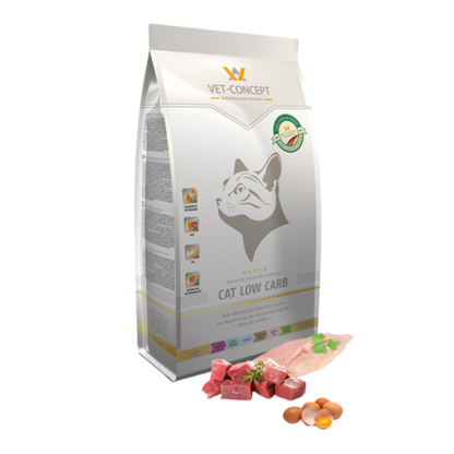 Vet-Concept Cat Low Carb 3 Kg | Διαιτητική Ξηρά Τροφή για Γάτες με Σακχαρώδη Διαβήτη
