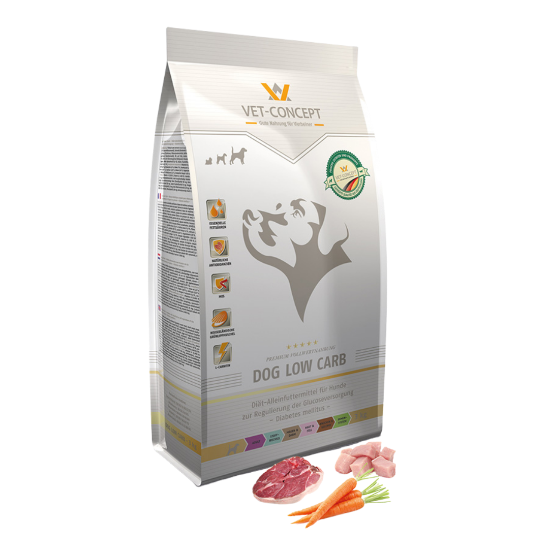 Vet-Concept Dog Low Carb 10Κg | Διαιτητική Ξηρά Τροφή για Σκύλους με Σακχαρώδη Διαβήτη