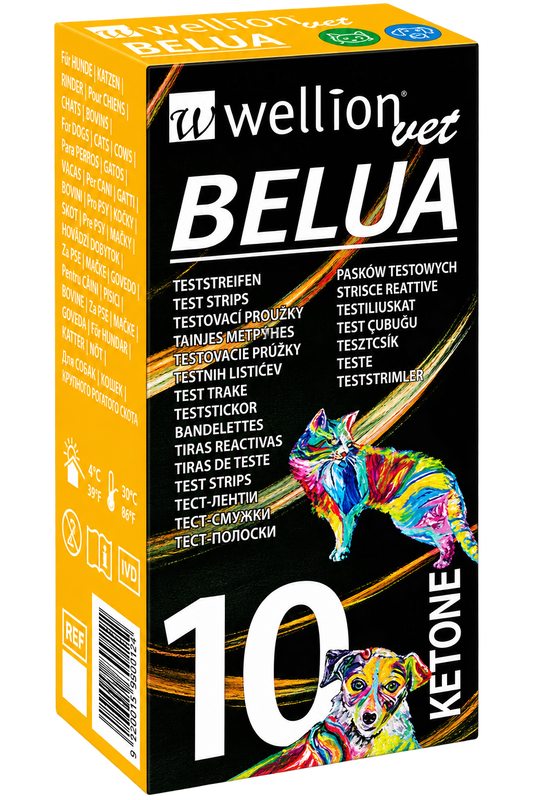 WellionVet BELUA - Ταινίες Μέτρησης Κετονών για Σκύλους & Γάτες, 10 τεμ.